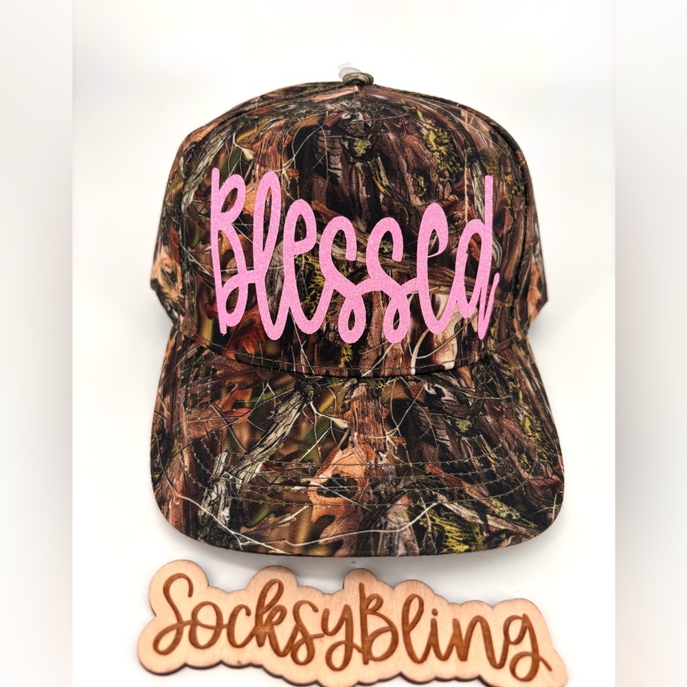 Camo  Bling 'Jesus' Trucker Hat